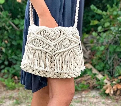 Stylish Boho Macrame Sling Bag - Leechoo